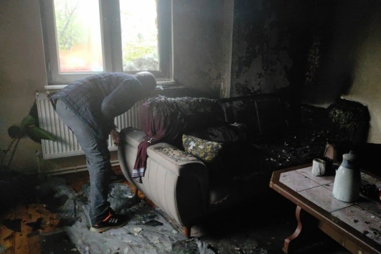 Giresun'da kalorifer kazanının neden olduğu yangın panik yarattı