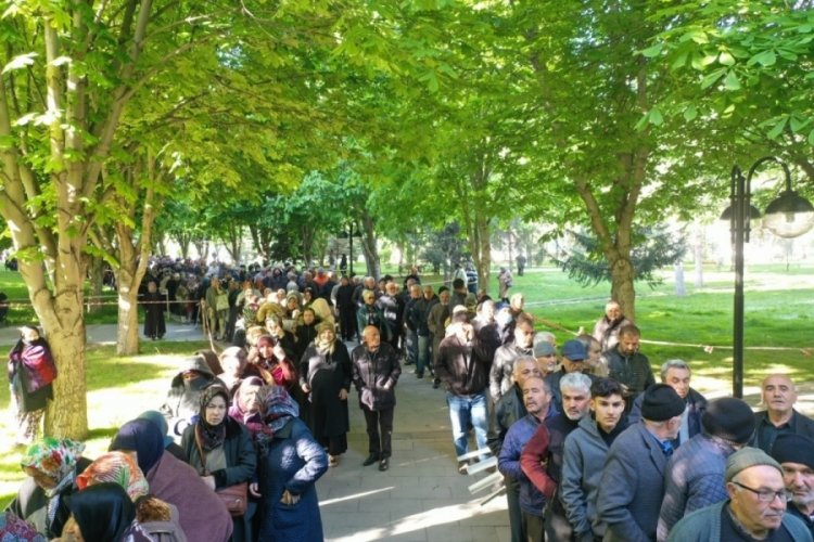 Kayseri'de domates fidesi dağıtımında 3 bin kişi sıraya girdi