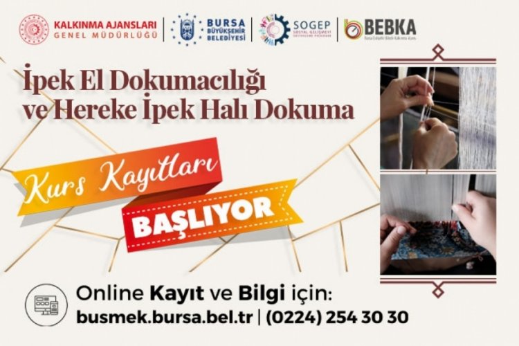 Bursa'da İpek halı ve kumaş el dokuma kursları başlıyor