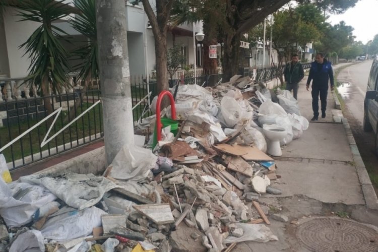 Bursa Gemlik'te denetimler sıklaştırıldı! Hafriyat atıkları evden alınacak