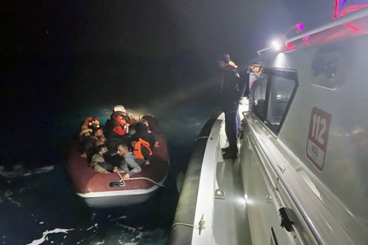 Muğla Dalaman a&ccedil;ıklarında 19 g&ouml;&ccedil;men yakalandı