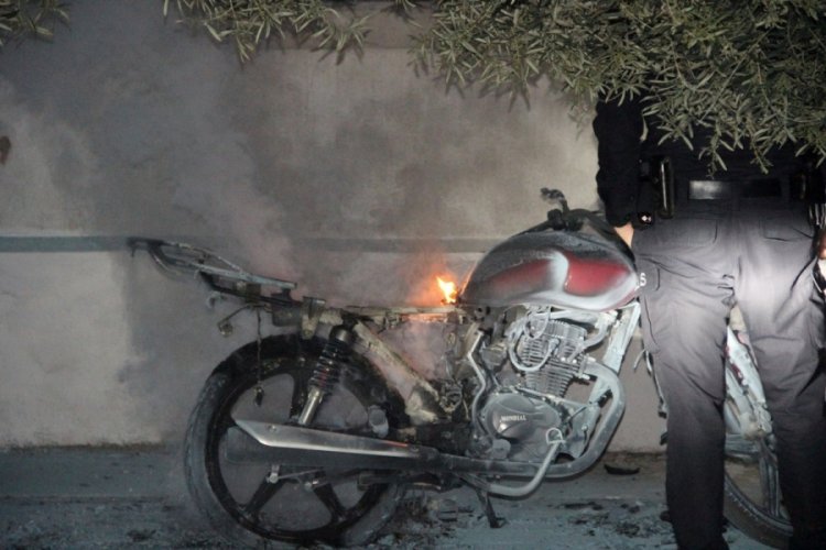 Muğla'da okul bah&ccedil;esindeki motor yangını korkuttu
