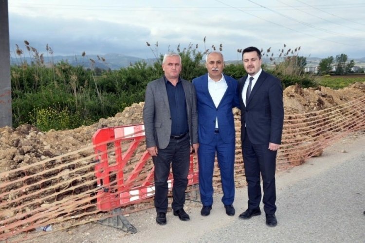 Bursa Yenişehir'de elektrik telleri yer altına alınıyor