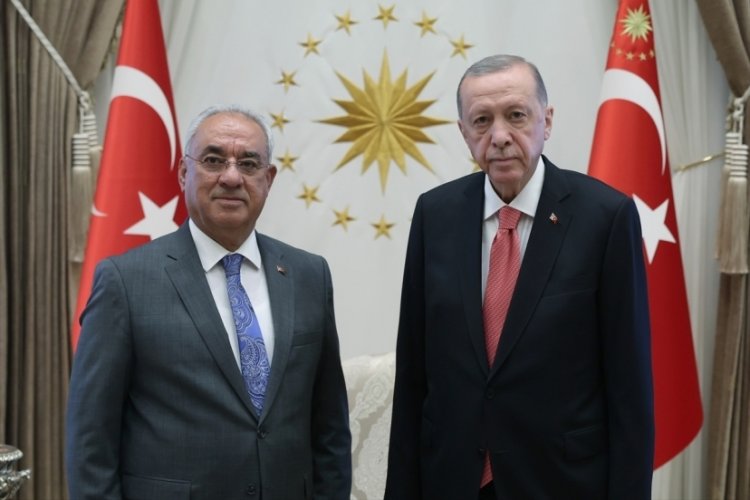 Erdoğan, DSP Genel Başkanı Aksakal'ı kabul etti