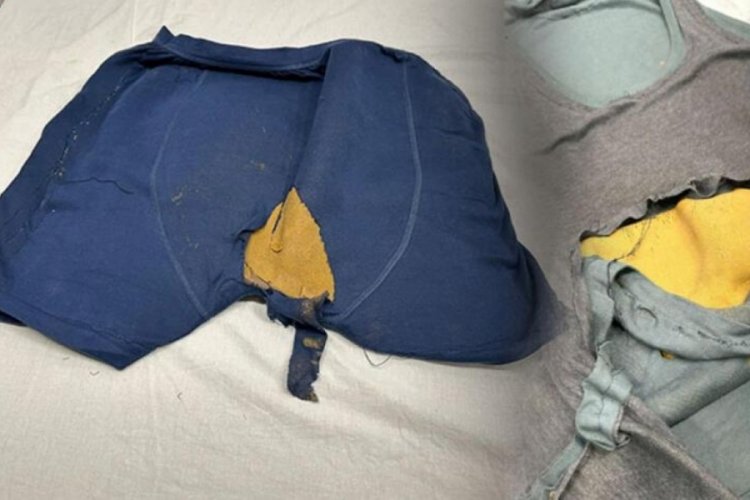 Altını toz haline getirip &uuml;zerindeki kıyafette gizledi! Ş&uuml;pheli yakalandı