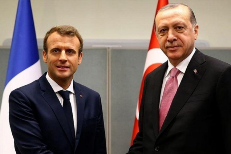Cumhurbaşkanı Erdoğan, Fransa cumhurbaşkanı Macron ile g&ouml;r&uuml;şt&uuml;