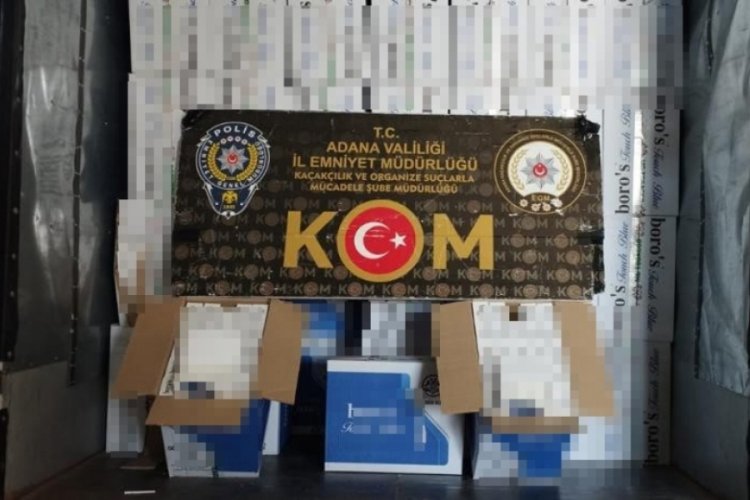 Adana'da 59 milyon ka&ccedil;ak makaron ele ge&ccedil;irildi