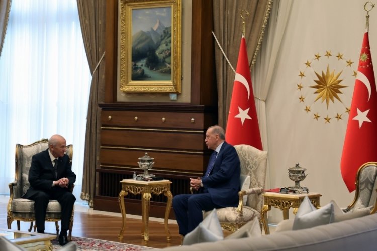 Erdoğan, MHP Genel Başkanı Bah&ccedil;eli'yi kabul etti