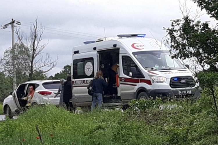 Bolu'da cip patates tarlasına u&ccedil;tu