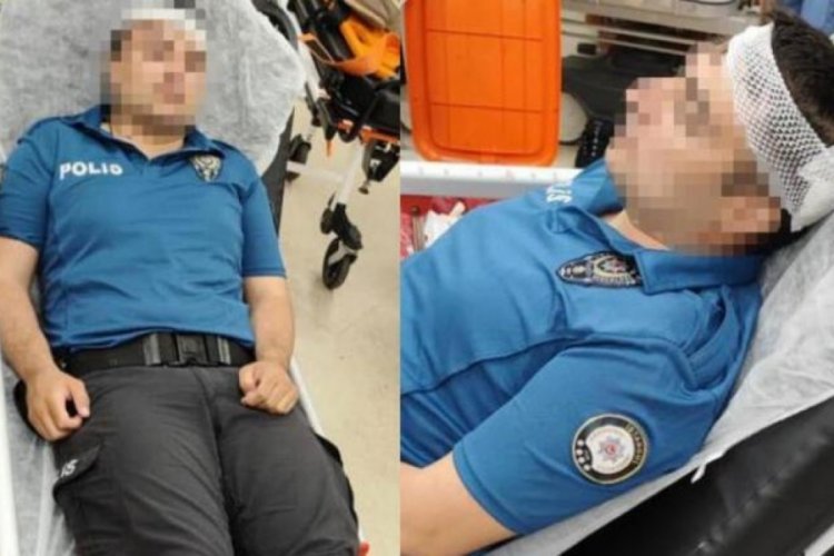 İstanbul'da polis memuruna taşlı saldırı