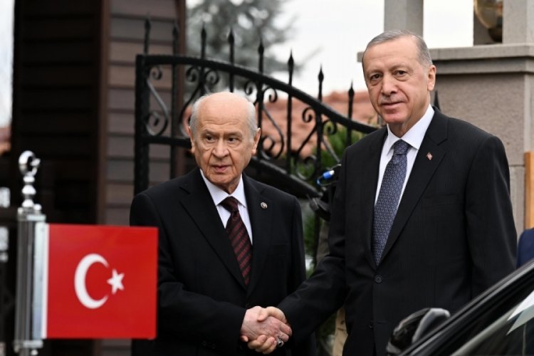 Erdoğan, MHP lideri Bah&ccedil;eli ile g&ouml;r&uuml;şt&uuml;