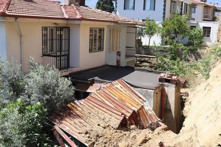 Denizli'de heyelanın ardından vatandaşlar tedirgin