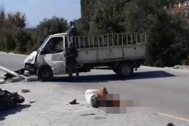 Aydın'da kamyonet ile motosiklet &ccedil;arpıştı: 1'i ağır 2 yaralı