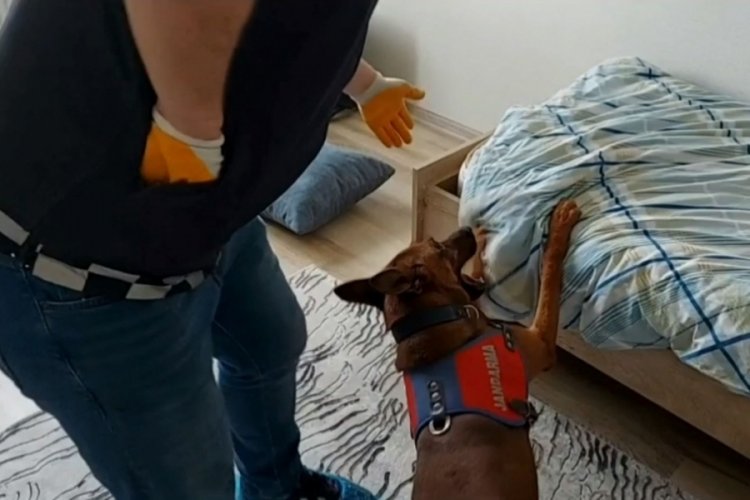 Yatağından altından 2 kilo 500 gram uyuşturucu &ccedil;ıktı