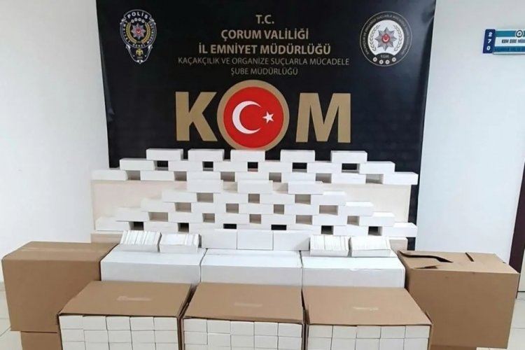 &Ccedil;orum'da ka&ccedil;ak sigara ve t&uuml;t&uuml;n ele ge&ccedil;irildi