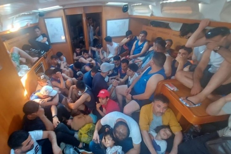 Bodrum'da 86 d&uuml;zensiz g&ouml;&ccedil;men yakalandı