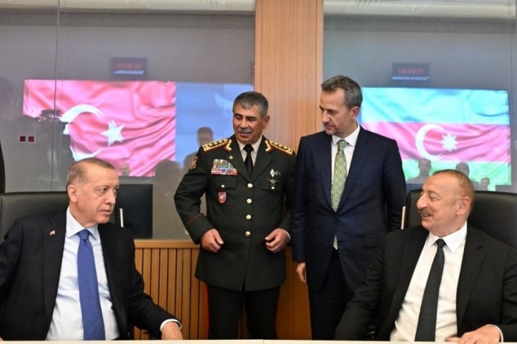 Erdoğan ve Aliyev Hava Komuta Merkezi'nin a&ccedil;ılışını yaptı