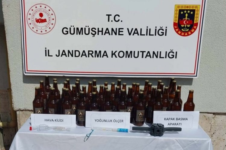 G&uuml;m&uuml;şhane'de ka&ccedil;ak i&ccedil;ki operasyonu