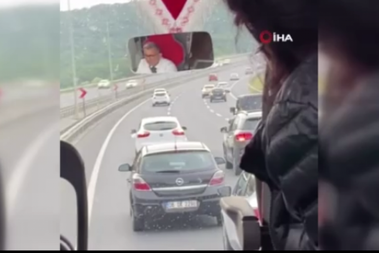 İstanbul'da d&uuml;ğ&uuml;n konvoyu tehlike sa&ccedil;tı!