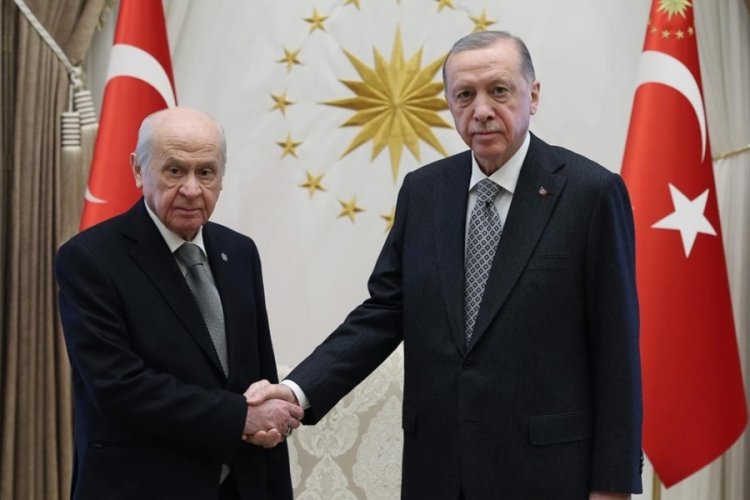 Cumhurbaşkanı Erdoğan, Bah&ccedil;eli ile bir araya geldi