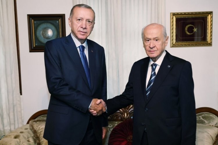 Cumhurbaşkanı Erdoğan, Bah&ccedil;eli g&ouml;r&uuml;şmesi sona erdi