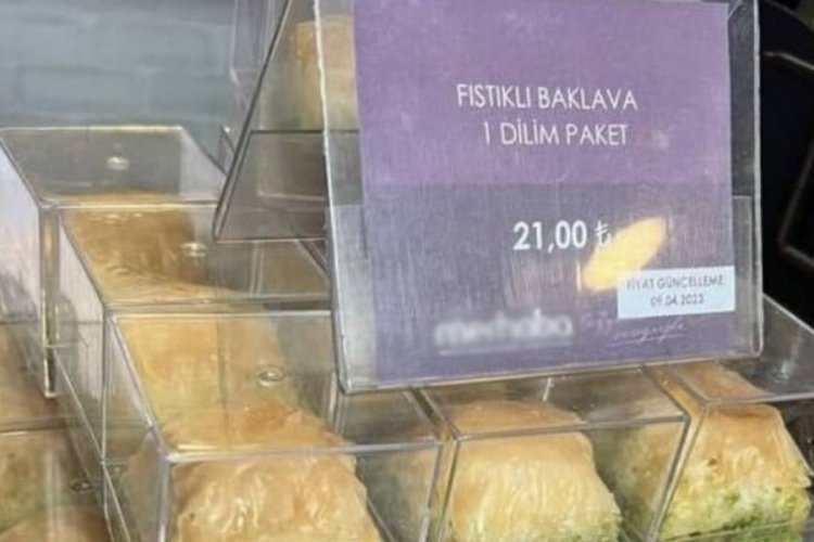 Bir dilim baklavanın fiyatı şoke etti!