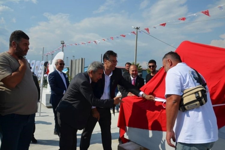 G&ouml;me&ccedil; Su Altı Heykel Galeri'sinde sergilenecek heykeller t&ouml;renle a&ccedil;ıdı