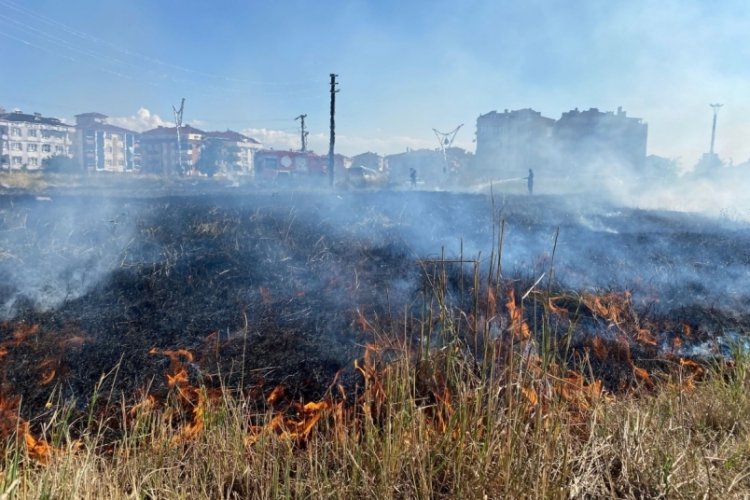 Tekirdağ Kapaklı'da boş arsa yangını