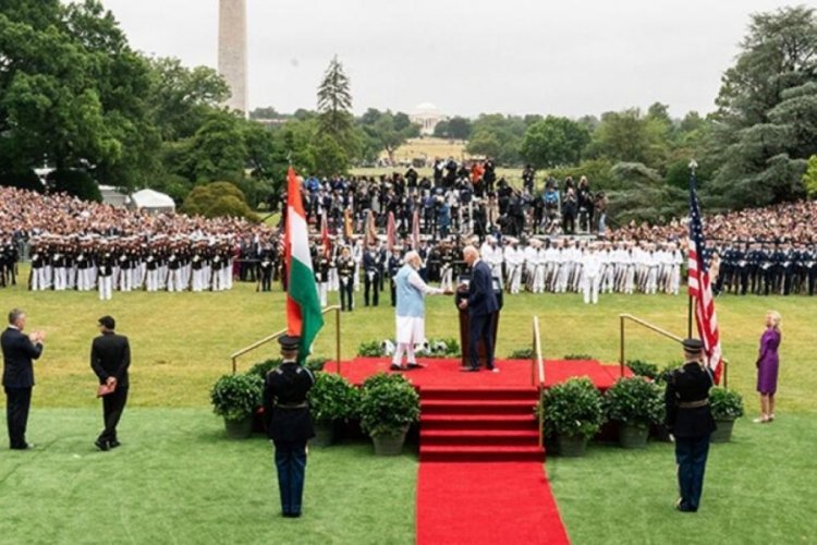Beyaz Saray'da Hindistan Başbakanı'na kırmızı halılı karşılama