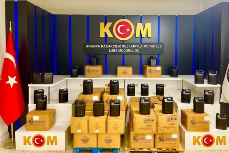 Piyasa değeri 4 milyon lira olan 3,5 ton etil alkol ele ge&ccedil;irildi