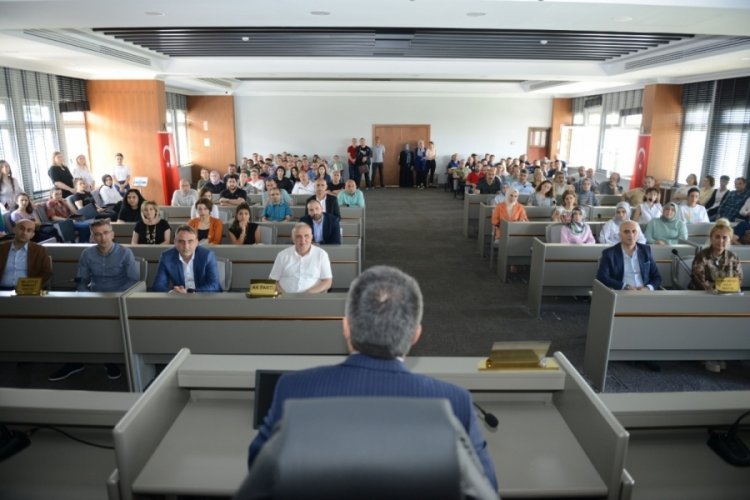 Bursa'da Yıldırım Belediye personeli bayramlaştı