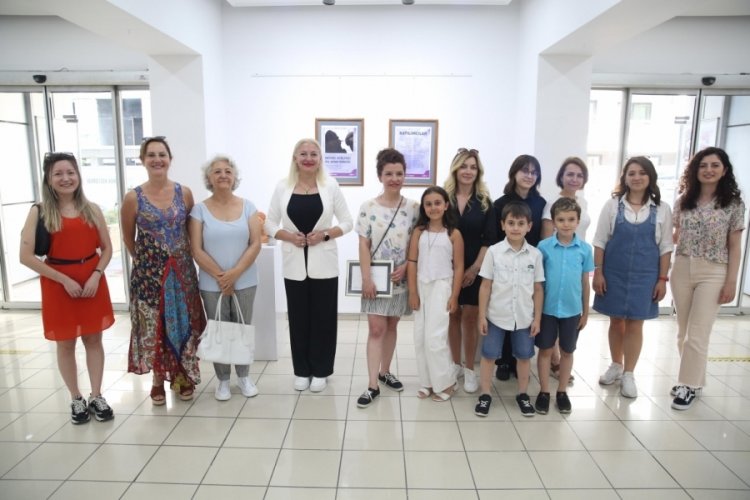 Bursa'da kursiyerlerin heykel sergisi a&ccedil;ıldı