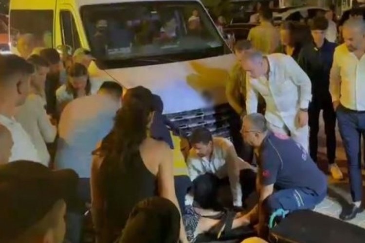 Kastamonu'da yolun karşısına ge&ccedil;mek isteyen yayaya minib&uuml;s &ccedil;arptı