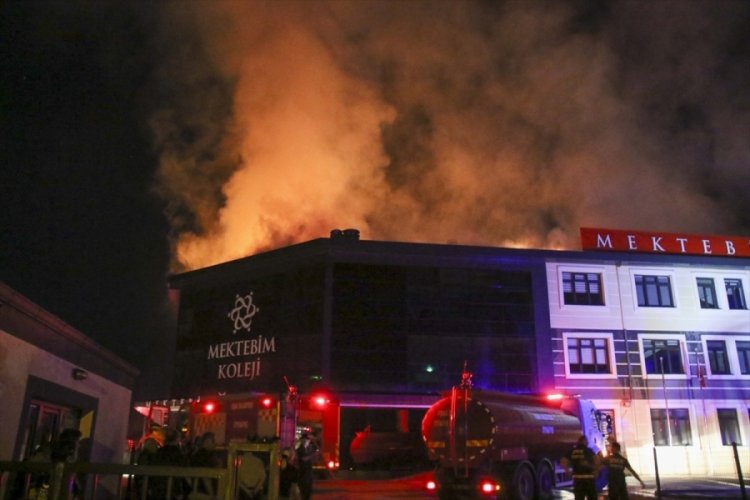 Uşak'ta kolej yangını