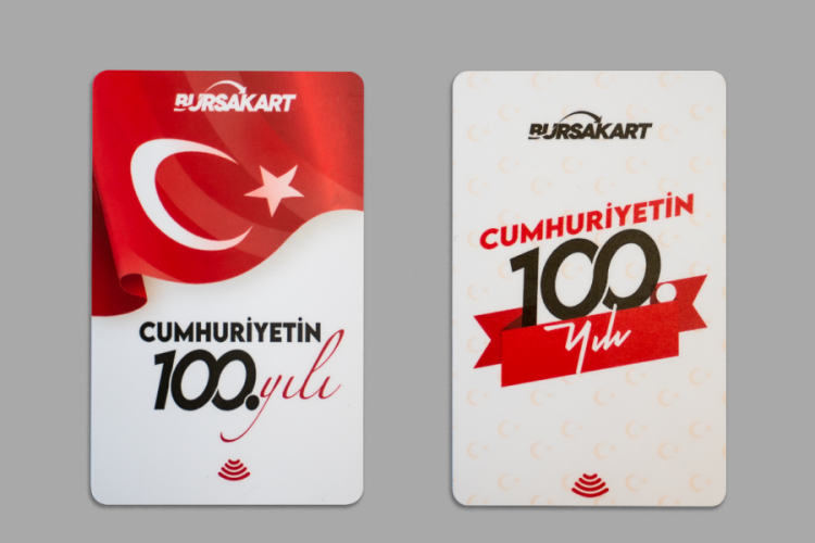 Bursa'da 100. yıla &ouml;zel ulaşım kartları