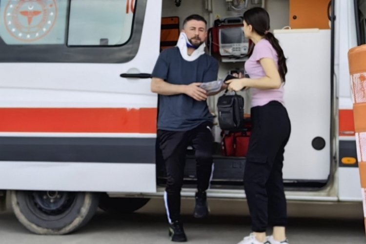 İneg&ouml;lspor Başkanı Osman Sevim, kaza ge&ccedil;irdi