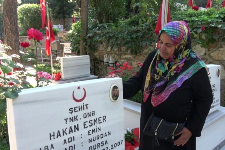 Bursa'da şehit annesinin s&ouml;zleri y&uuml;rekleri dağladı