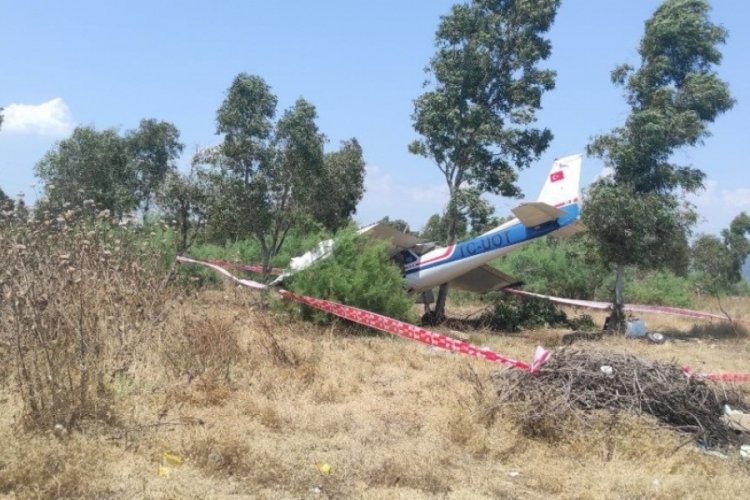 İzmir'de &ouml;zel bir u&ccedil;ak araziye d&uuml;şt&uuml;!