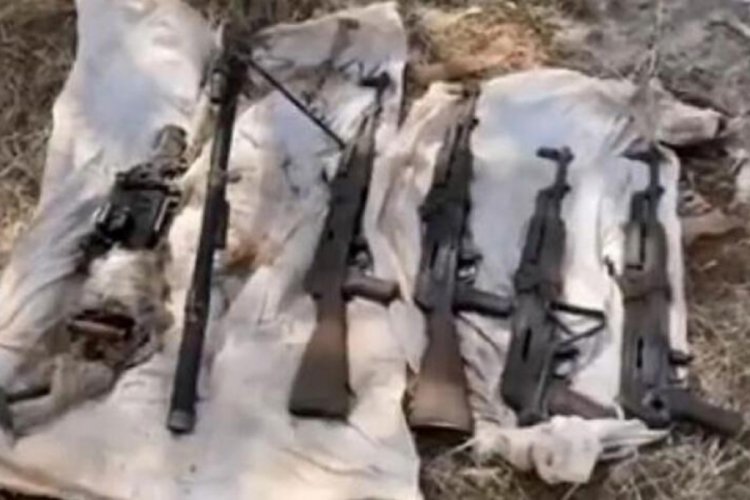 MSB: Irak'ın kuzeyinde PKK'ya ait silahlar ele ge&ccedil;irildi