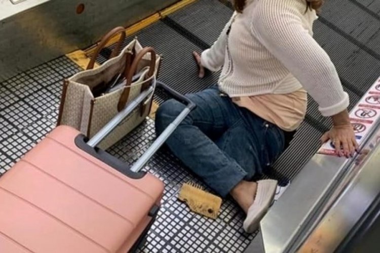 Y&uuml;r&uuml;yen yola bacağı sıkıştı, kesilerek kurtarıldı