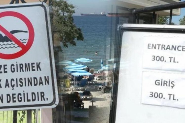 İstanbul'da Belediye plajı kirlilikten kapandı