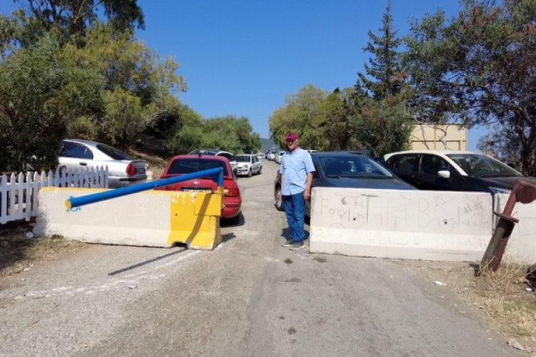 İzmir'de karavancıların tatil yaptığı noktayı beton blokla kapattılar!