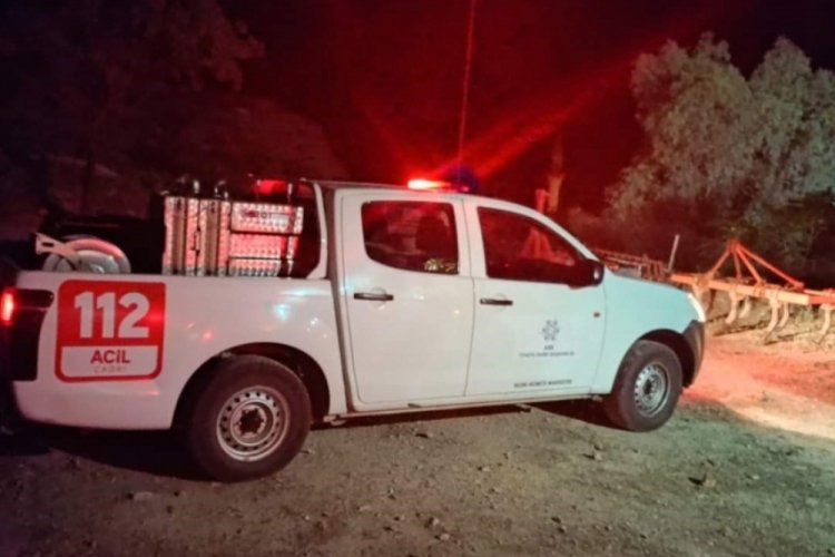 Aydın'da yangına zamanında m&uuml;dahale mahalleyi kurtardı