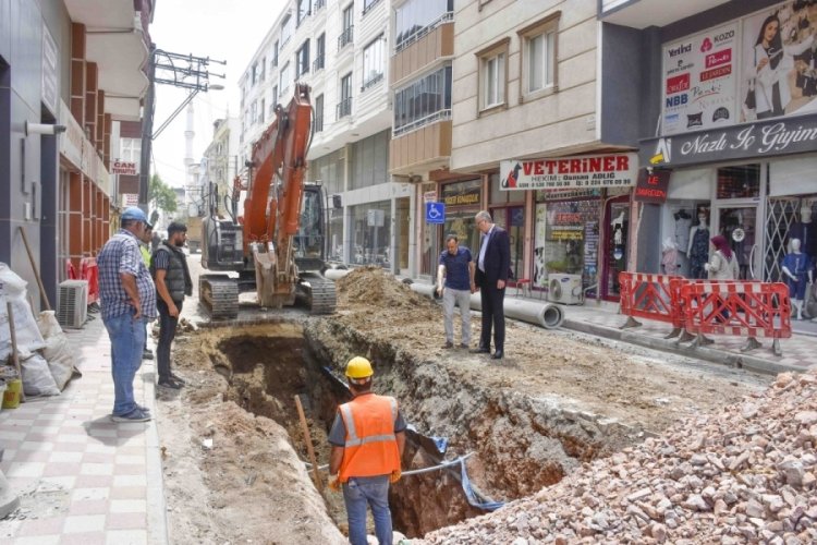 Bursa Karacabey'de altyapı &ccedil;alışmaları devam ediyor
