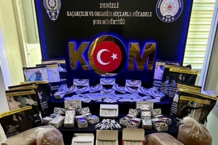 Denizli'de ka&ccedil;ak&ccedil;ılık operasyonunda binlerce &uuml;r&uuml;n ele ge&ccedil;irildi