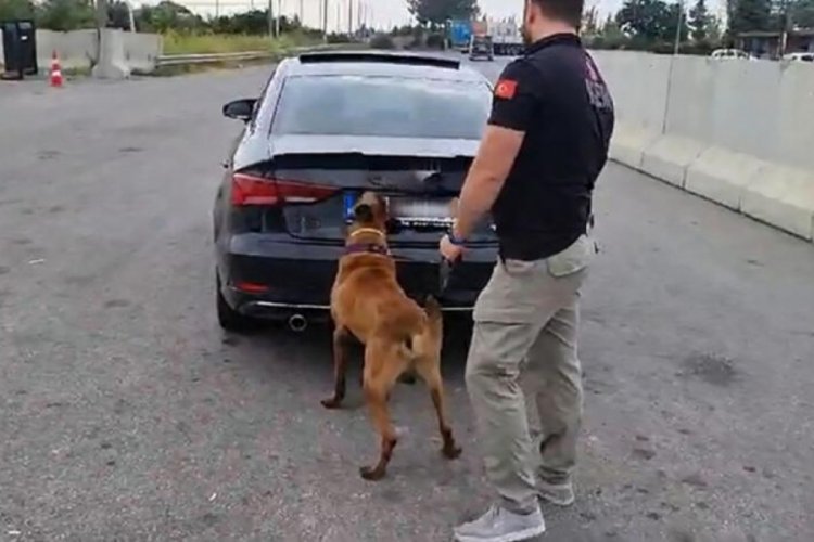 Adana'da durdurulan ara&ccedil;taki valizlerden 20 kilo esrar &ccedil;ıktı