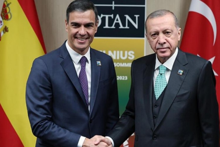 Cumhurbaşkanı Erdoğan, İspanya Başbakanı Sanchez ile g&ouml;r&uuml;şt&uuml;