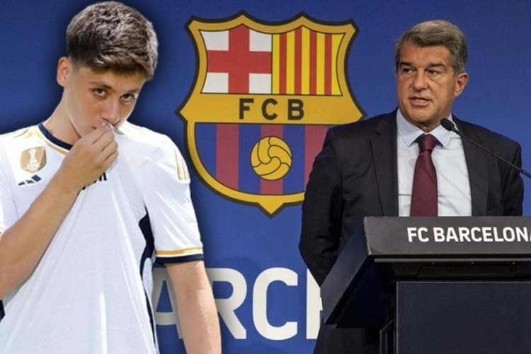 Barcelon Başkanı Laporta'dan Arda G&uuml;ler a&ccedil;ıklaması: Vazge&ccedil;tik &ccedil;&uuml;nk&uuml;...