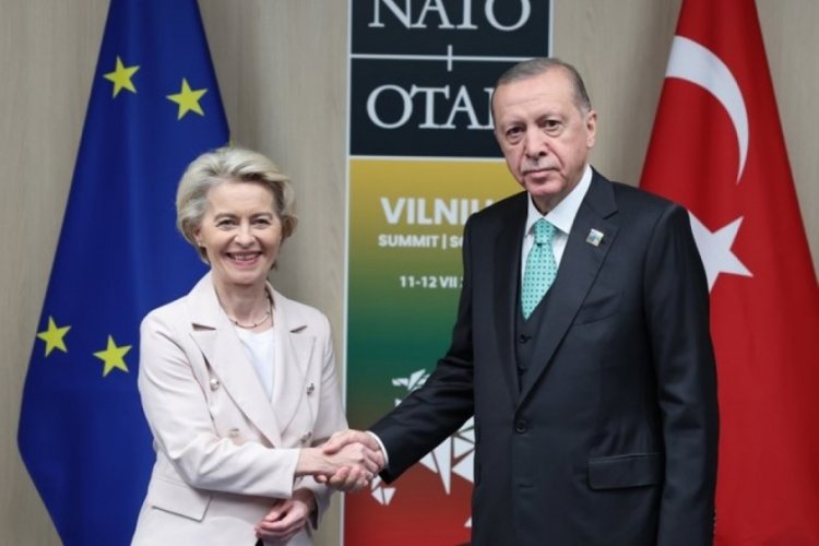 Erdoğan Ursula von der Leyen ile g&ouml;r&uuml;şt&uuml;