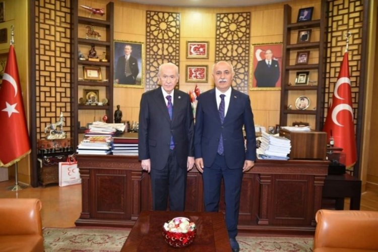 Davut Aydın, Devlet Bah&ccedil;eli'yi makamında ziyaret etti